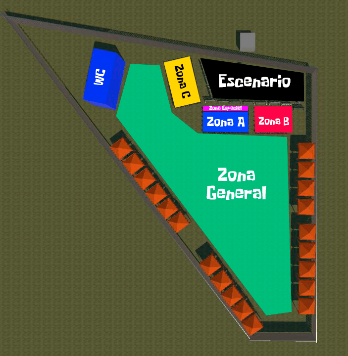 Mapa de zonas del concierto Kakahuates Sinfónico