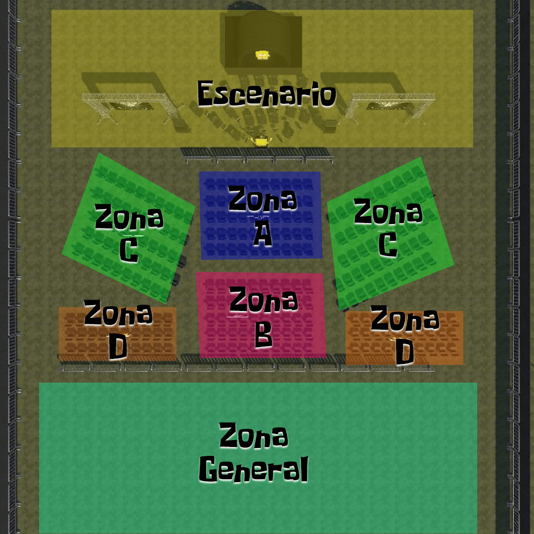 Mapa de zonas del concierto Kakahuates Sinfónico